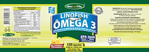Ômega 3, Epa/Dha, 1000Mg, 120 Cápsulas, New Labs Vita
