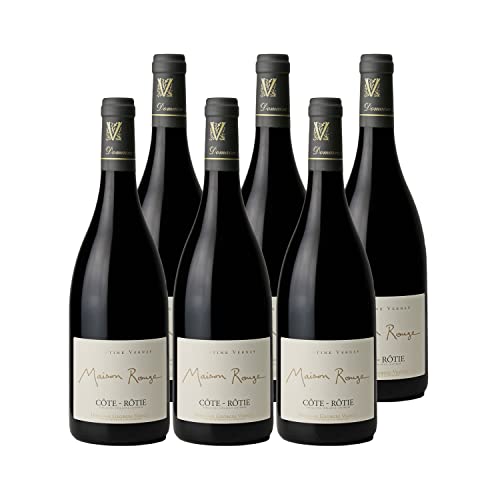 Côte Rôtie Maison Rouge Rouge 2019 - Bio - Domaine Georges Vernay - Vin AOC Rouge de la Vallée du Rhône - Lot de 6x75cl - Cépage Syrah Cover