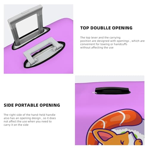 VOSERY Travel Luggage Cover - Corgi In Sushi Roll Washable Suitcase Covers Protector Fits 18-32 Inch Luggage3