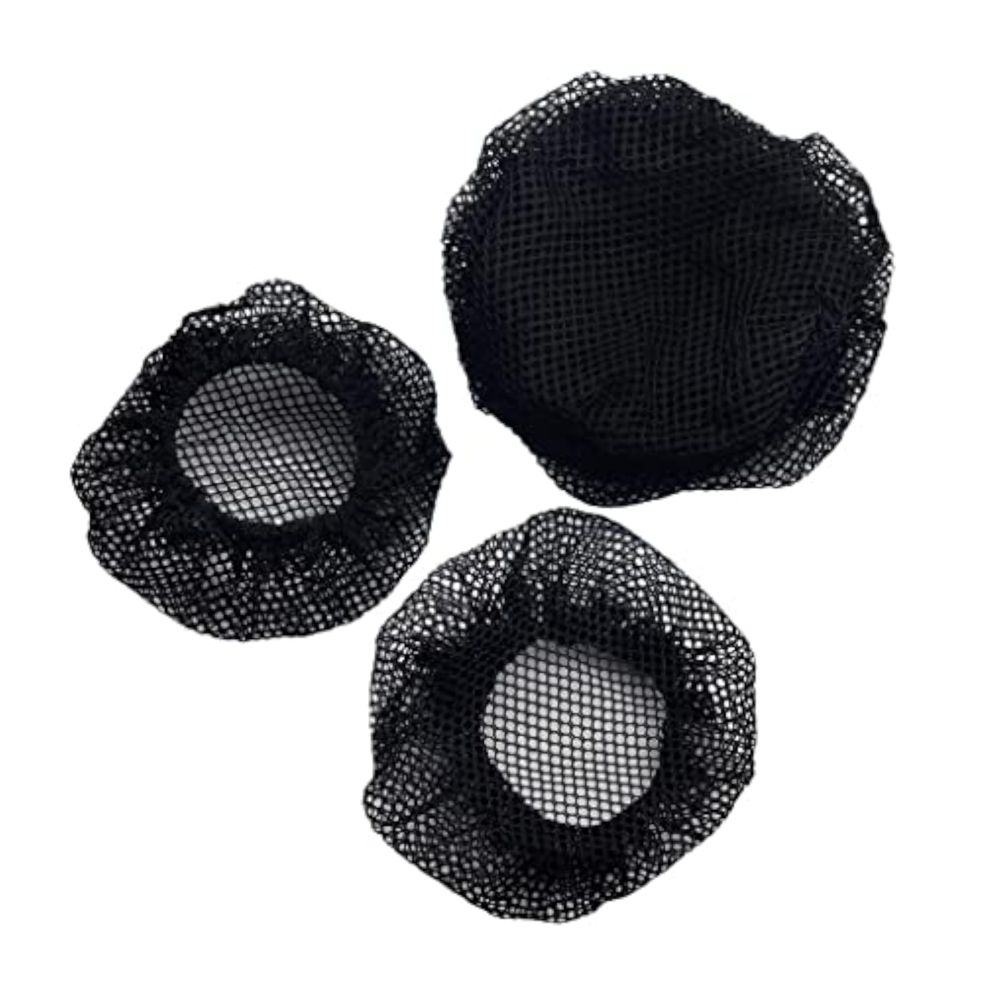3pc Ladies Crochet Mesh Bun Cover Snood, Hair Accessories