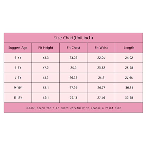 Sleeveless Doll Collar Kids Party Swing A-Line Girls Dress Cherry Flower Casual Peter Pan Collar Dot 50'S Retro Girls Dress 11-12 Years（Chw3028-Xl） #TOP2