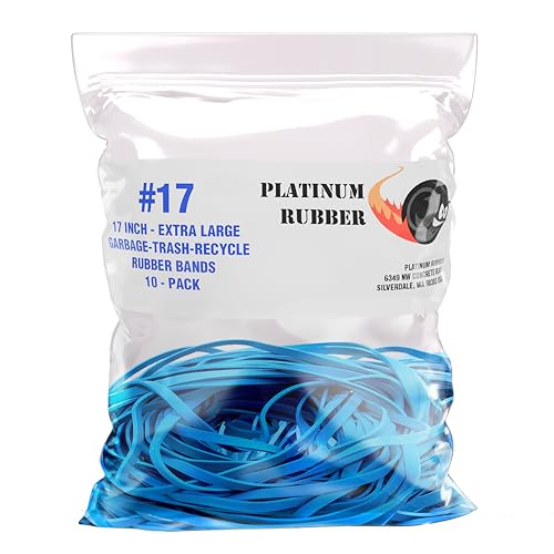Garbage Trash Can Rubber Bands Blue Large Size 17