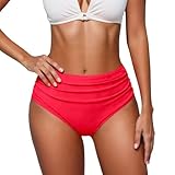 La clásico selección de colores,el diseño de cintura alta permite que la parte inferior del bikini combine fácilmente con cualquier parte superior del bikini, adecuado para la mayoría de las mujeres.