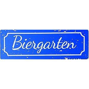 Boltze Metall Schild Gartenschild Oktoberfest Eisen lackiert 30cm (Biergarten)