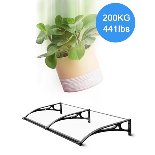 Auvent extérieur pour porte d'entrée transparent anti-UV