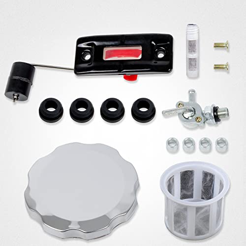 Wztepeng Universal 5 Gallons Generator Gas Fuel Tank With Chrome Gas Cap & Filter Compatible With Ec2500 18.9 Liter #TOP4