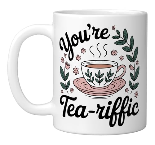 Taza de cerámica para té de 11 onzas, blanca miniatura 1
