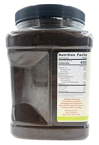 Image of Chocolate Cookie inchDirt inch Powder 2.5 lb | Chocolate Cookie Crumb Dessert Topping | Ice Cream, Dirt Cups, Cakes, Cupcakes & Dessert Decorations | Bulk Resealable Container | Dasher's Spice & Beans
