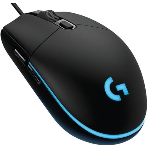 Logitech G203 LIGHTSYNC Gaming Mouse with Customizable RGB Lighting, 6 Programmable Buttons, Gaming Grade Sensor, 8K DPI Tracking, Lightweight - Black