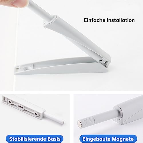 GoldRock Drucktüröffner Push to Open Türöffner Weiß, 4 Stück Tip on für Türen, Softclose Nachrüsten, Softclose Türdämpfer, Magnetschnäpper Dämpfer für Schranktüren, Magnet türschließer Schranktür