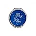 Star Universe Aquarius Constellation Pattern Hand Compact Mirror Round Portable Pocket Glass