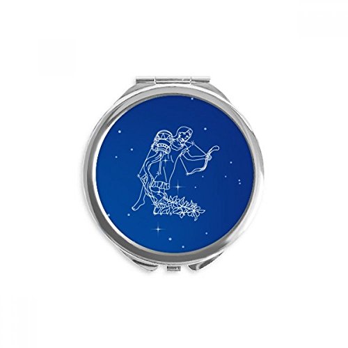 Miroir rond maquillage motif constellation Verseau, cadeau idéal et utile pour elle