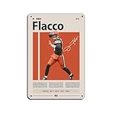 Poster rétro Joe Flacco en métal - Décoration murale - 20 x 30 cm