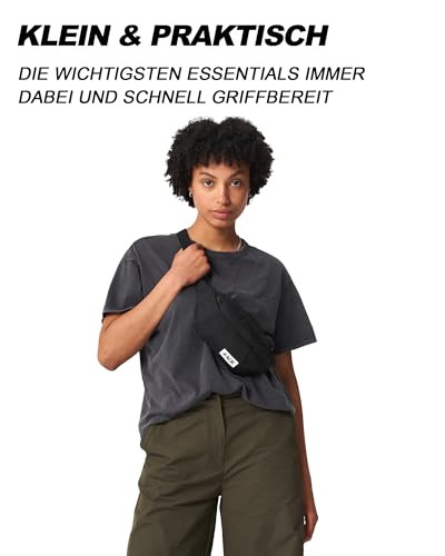 AEVOR Hip Bag Black Eclipse - Wasserabweisende Bauchtasche - Schnell Zugängliches Handyfach - Innenliegende Meshtasche - Nachhaltiges Material (Black Eclipse)