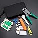 SGILE 9-in-1 Portable Crimping Tool Kit, 8P8C 6P6C 4P4C Connectors, RJ11/RJ12/RJ45 Cat5 Cat5e Network/Phone Cable Tester, Black