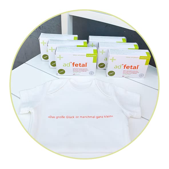 adfetal Vitaminas prenatales veganas - 6 meses - Ácido fólico, yodo, vit. D, DHA - Vitaminas para el embarazo - 180 Cápsulas + Cuerpo Orgánico para Bebé