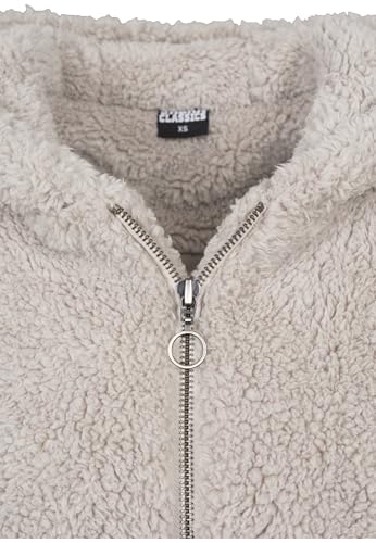Urban Classics Damen Kapuzenpullover Ladies Sherpa Jacket, Beige (Sand 208), Medium