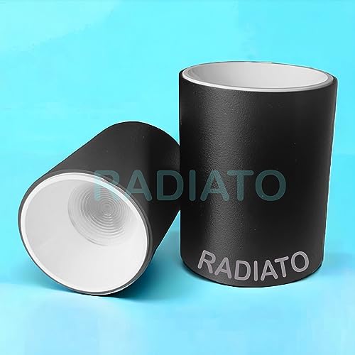Image of Radiato 7W LED COB Cylinder Spot Light - Surface Mounted Downlight, Adjustable Ceiling /Wall Light for Home, Balcony, Hallway, Showcase, Restaurant, Hotel - Black Metal Body