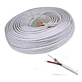 "Mach Power Cavo Coassiale RG59 + Dc, Matassa Da 100M, Schermato, Conduttore Ccs/Cca, ? 8 Mm, Per Videosorveglianza, Trasmissione Segnale + Alimentazione, Colore Bianco (CM-038WH)" - 2