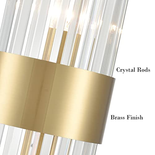 Gold-Crystal-Wall-Sconces-Set-of-Two-Modern-2-Light-Crystal-Glass-Sconces-Wall-Lighting-Brass-Glass-Wall-Light-Fixtures-for-Bathroom-Hallway-Bedroom