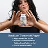 Eclectic Herb - Organic Turmeric & Pepper Capsules | Musculoskeletal System & Joint Health Support | Herbal Supplement | Vegan, Non-GMO, Gluten Free, Freeze-Dried (90 CT | 430 mg)