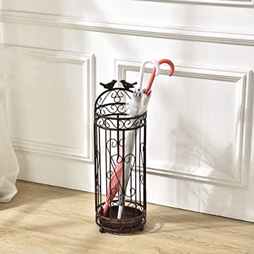 Rangement de parapluie maillé compact métallique avec bac récupérateur d'eau