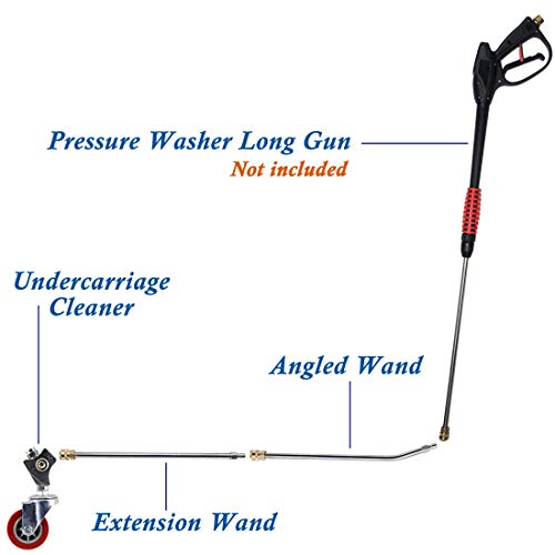 image for Twinkle Star 16 Inch Pressure Washer Undercarriage Cleaner, Under Car 