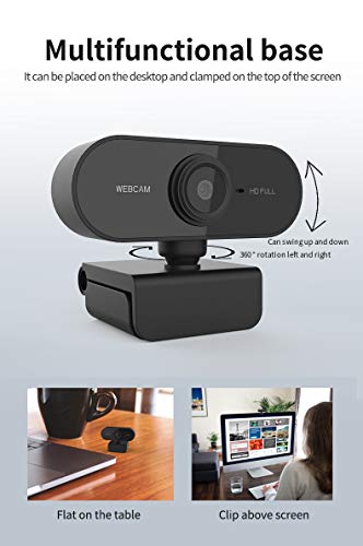 Webcam Full HD 1080p com microfone (Preto)