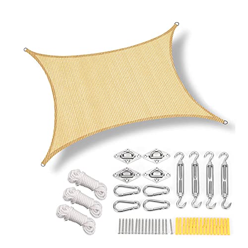 3x5m Filet Protection Solaire 95% UV Tissu D'Ombrage, Toile D'ombrage