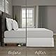 TodaysHome Basic Mikrofaser Tailored Sham mit 5,1 cm Flansch 2, weiß, Queen