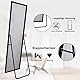 Koonmi 163 x 53 cm Standspiegel, robust Ganzkörperspiegel mit minimalistische schmaler Aluminiumrahmen, modern großer Wandspiegel stehend oder hängend für Wohnzimmer und Schlafzimmer, Schwarz