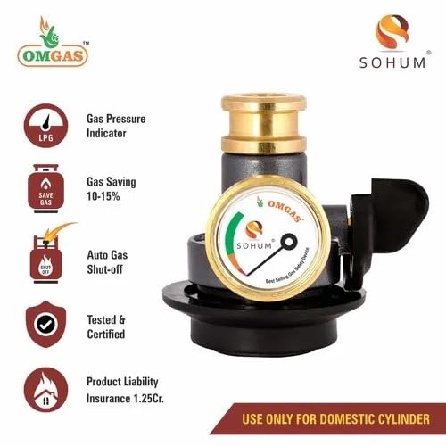 Image of Sohum Gas Safety Device, Gas Leakage Detector, Auto Cut Off Technology, Use for Full Home Safetyy