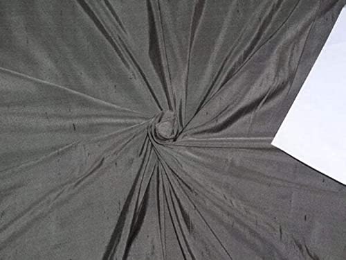 Soie Dupioni au mètre gris noir pour confectionner vos robes de soirée