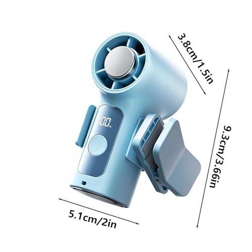Ventilador de refrigeración con pantalla LED clip extraíble y rotación de 360 grados 6