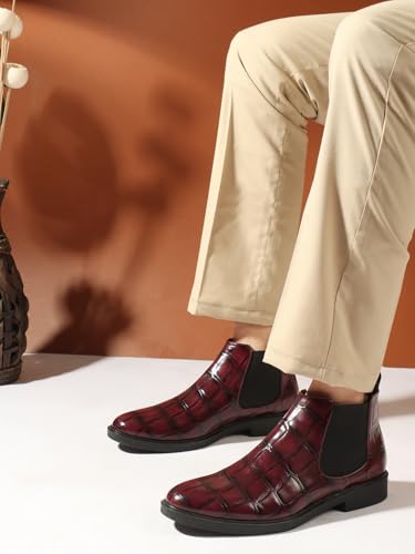 Image of Carlton London Men's Chelsea Slip-On Round Toe Comfortable Boot