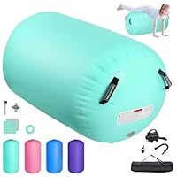 Rouleau Gonflable Air Roller 100/120 Cm – Tapis Gymnastique Airspot Cylindre Pour Yoga, Taekwondo, Acrobaties & Fitness