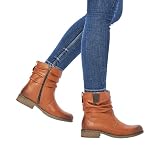 Rieker Damen Ankle Boots Z4180, Frauen Stiefeletten,Winterstiefeletten,Stiefel,Bootee,Booties,halbstiefel,Kurzstiefel,braun (22),41 EU / 7.5 UK