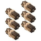 TOYANDONA Juego De Troncos De Chimenea En Miniatura para Casa De Muñecas Mini Artesanías Troncos De Madera para Decoración Rústica del Hogar Centro De Mesa De Granja Ramitas De Decoración 6