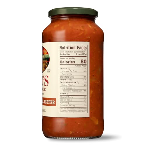 Image of Rao's Homemade Mushroom and Bell Pepper Sauce, 24 oz, Tomato Sauce, All Purpose, Keto Friendly Pasta Sauce, Premium Quality Tomatoes from Italy, Mushrooms, and Bell Peppers (Pack of 4)