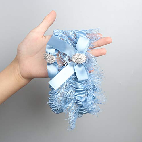 White Lace Wedding Garters Bridal Garter Set for Women Bride Garters With something Blue4