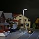 Evemodel 5 Stück Modell Lampe Modelleisenbahn Spur H0 1:87 Metall Straßenlaterne Landschaftsbau (kalt weiß)