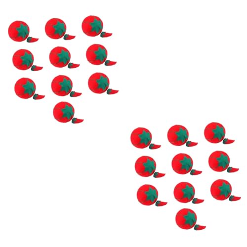 VILLCASE 2sets Sewing Tomato Pin Cushion Needle Organizer Classroom Set Pin Cushion Holder 10pcs*2