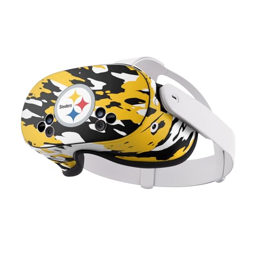 Autocollant Meta Quest 3S NFL Steelers Head Case Designs en Vinyle Anti-Rayures