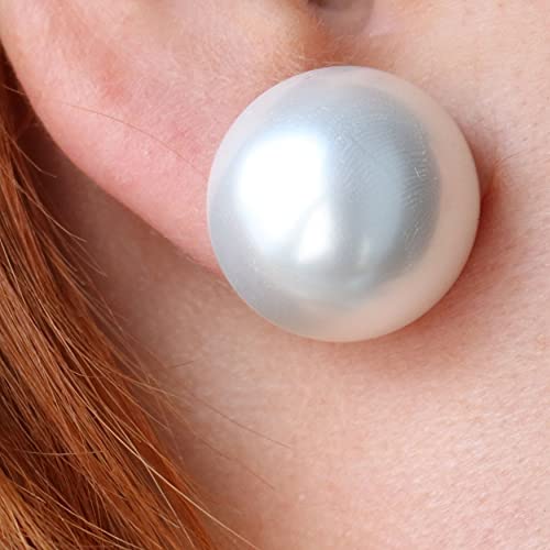 Kenneth Jay Lane Oversized Frameless Pearl Clip Earrings (20Mm) #TOP2