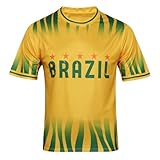 SINLEISI Brazil Fan Soccer Jersey 2024 Fan Soccer Jersey (Brazil, Large)