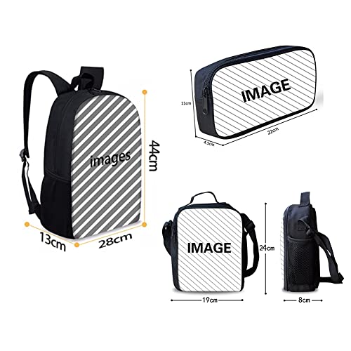 Bulopur Owl Colorful Backpack Set 3-In-1 Kids School Bag, Vivid Animal Boys Girls 3 Set Bookbag With Pencil Case, Multicolored Travel Casual Daypack #TOP1