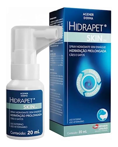 Hidrapet Skin On Spray 20ml Hidratante sem Enxágue Protege Hidrata Restaura Cães e Gatos Agener