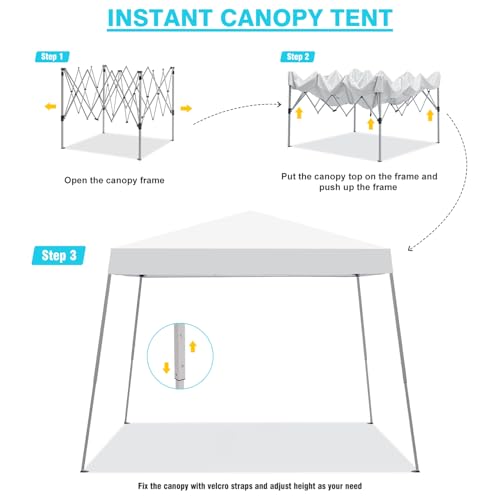 image for Oneofics Canopy Tent, 10X10 FT Pop Up Canopy Outdoor Instant Tent Slan