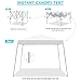 Oneofics Canopy Tent, 10X10 FT Pop Up Canopy Outdoor Instant Tent Slant Legs with Carrying Bag, Portable Gazebo Shelter for Patio Deck Garden and Beach - 8X8 FT Canopy Cover (White)