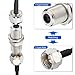 wlaniot F Type Adapter，F Female to F Female Bulkhead Connector 2pcs F Type Coax Barrel Connector for Video Cables